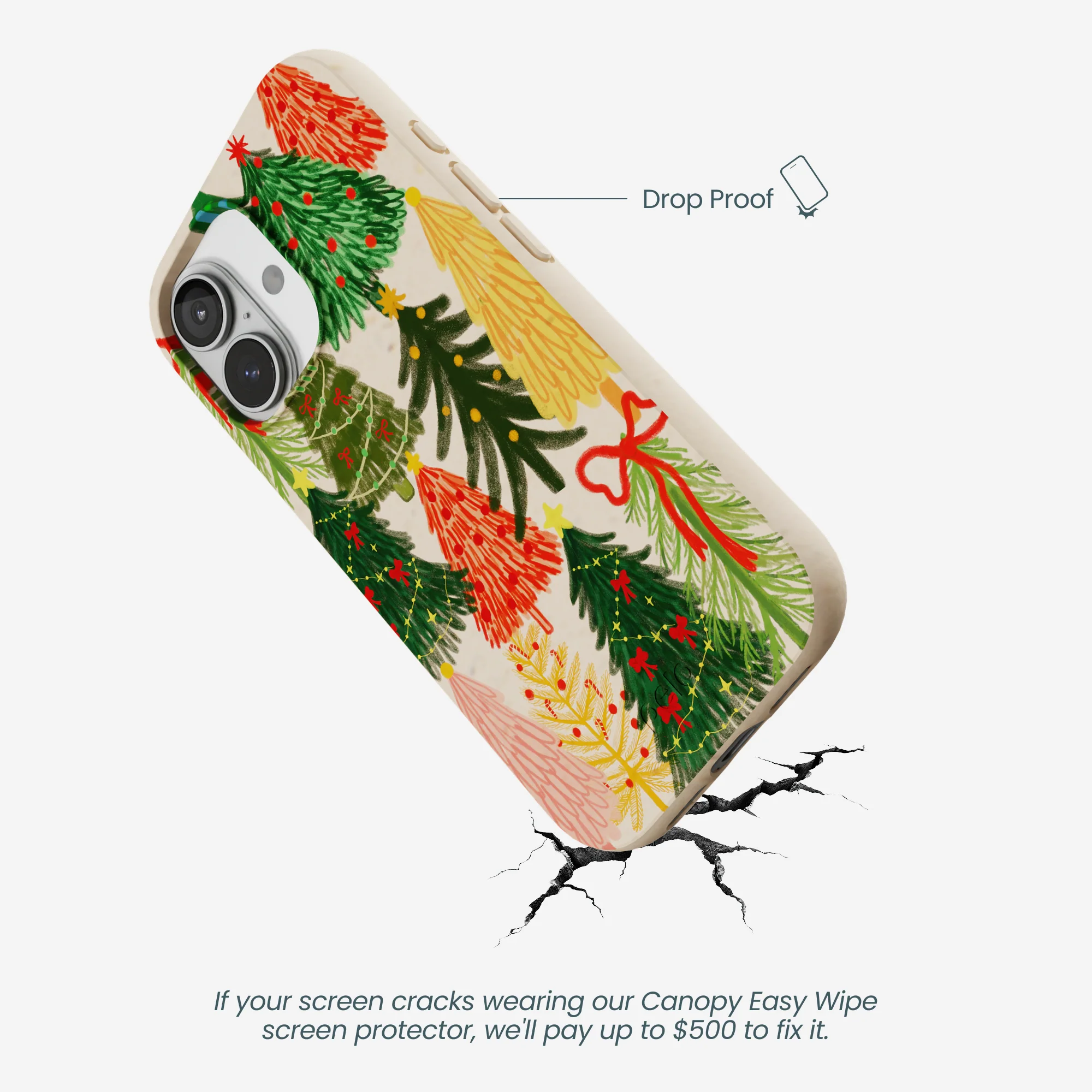 Seashell Festive Trees iPhone 17 Case - Image 5