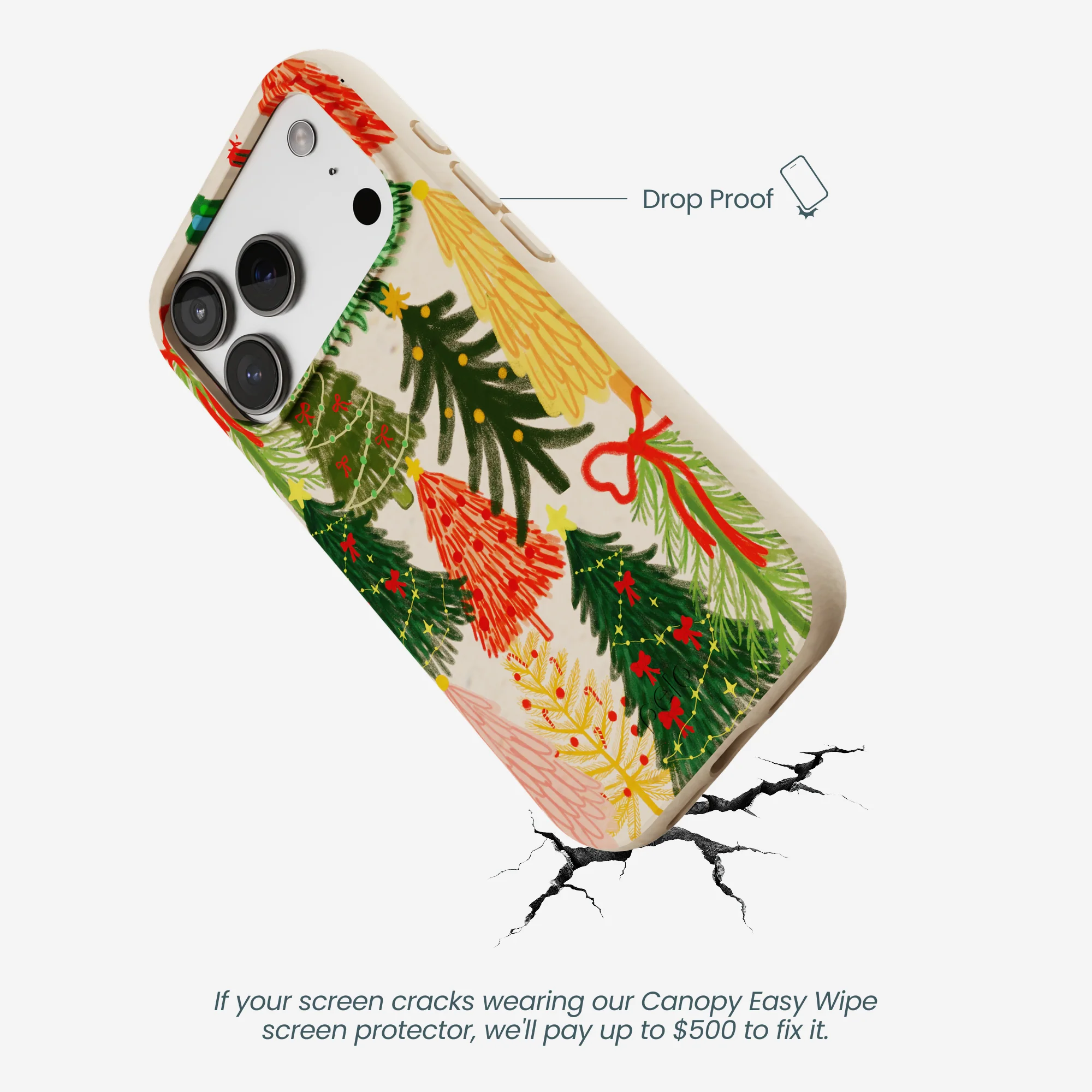 Seashell Festive Trees iPhone 17 Pro Case - Image 5