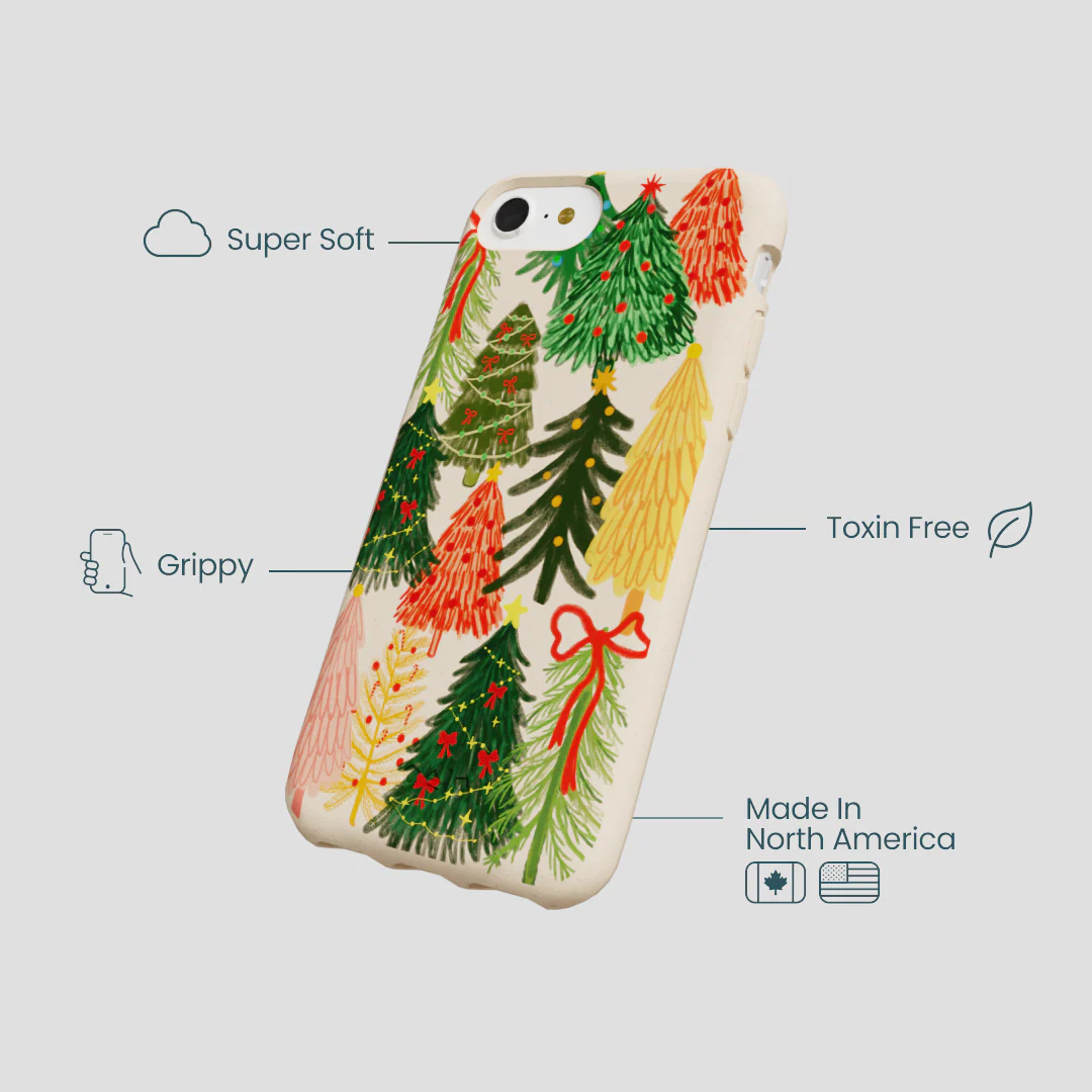 Seashell Festive Trees iPhone 6/6s/7/8/SE Case - Image 4