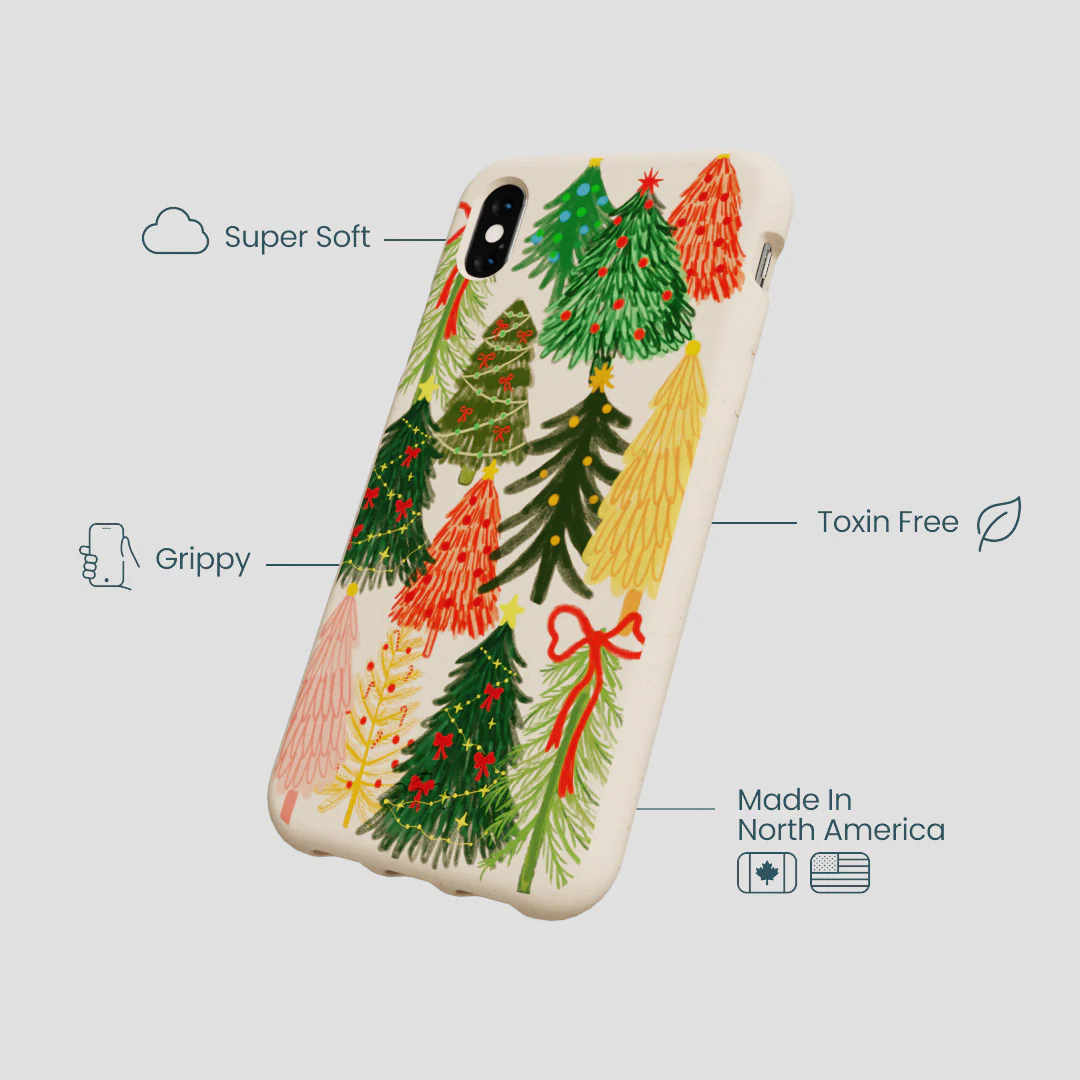 Seashell Festive Trees iPhone XR Case - Image 4