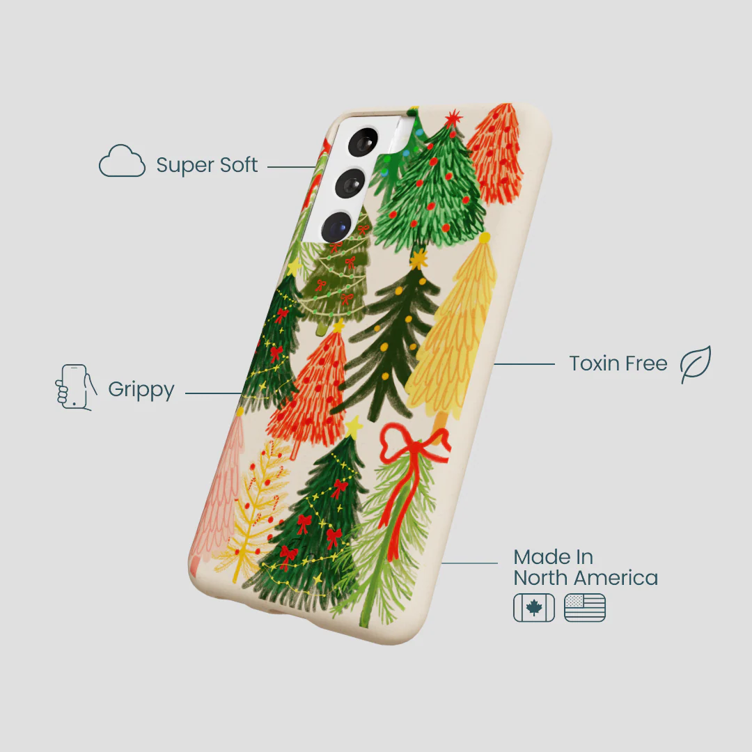 Seashell Festive Trees Samsung Galaxy S21 Case - Image 4