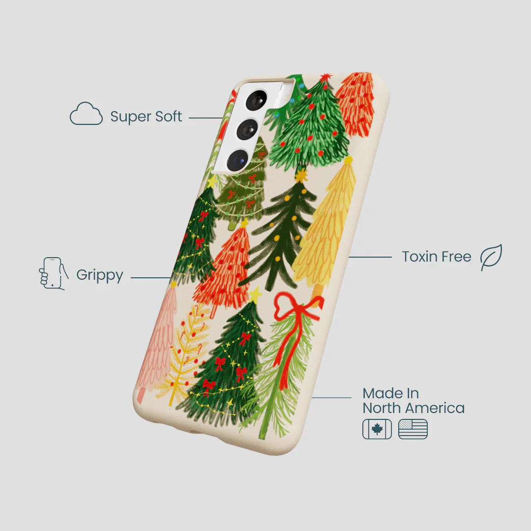 Seashell Festive Trees Samsung Galaxy S22 Case - Image 4