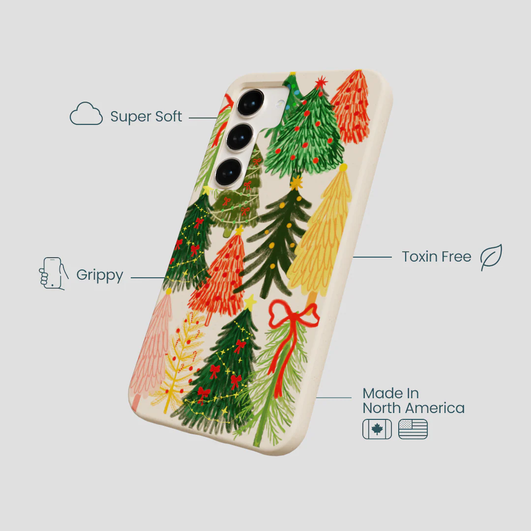 Seashell Festive Trees Samsung Galaxy S24 Case - Image 4