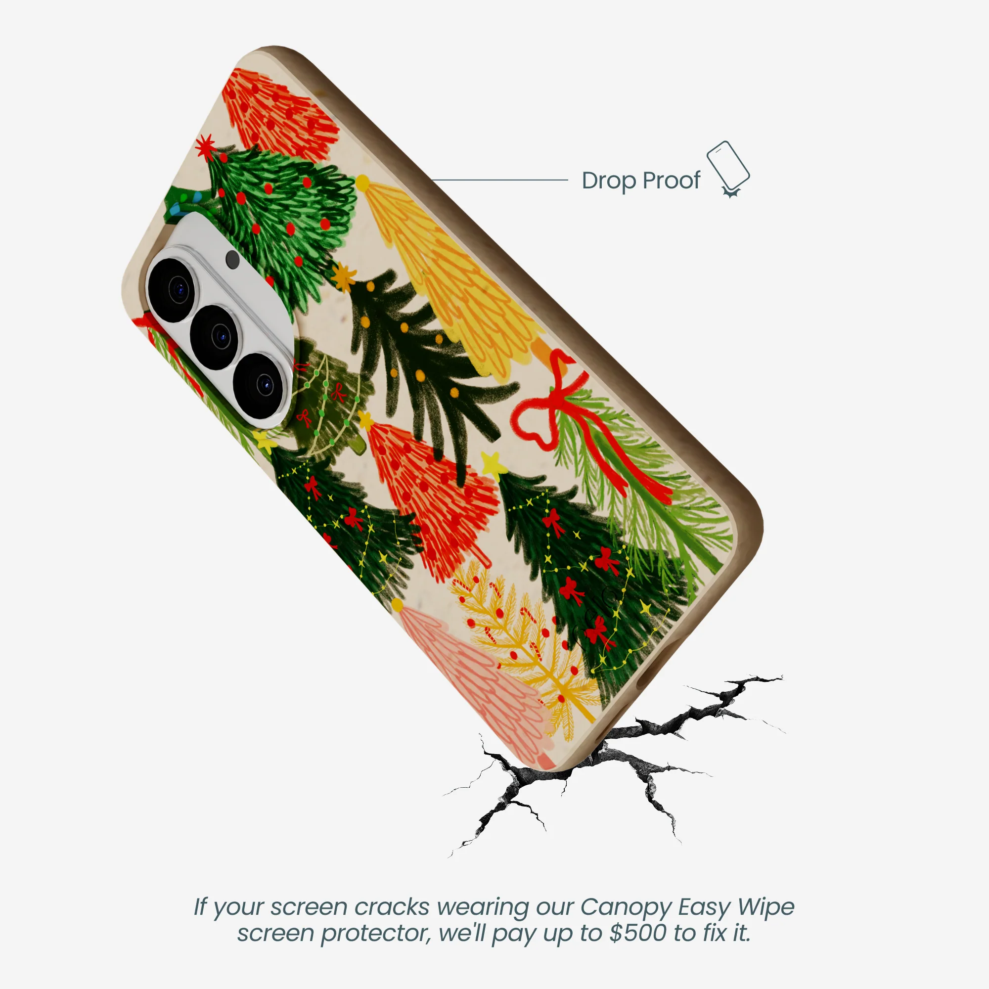 Seashell Festive Trees Samsung Galaxy S26 Case - Image 5
