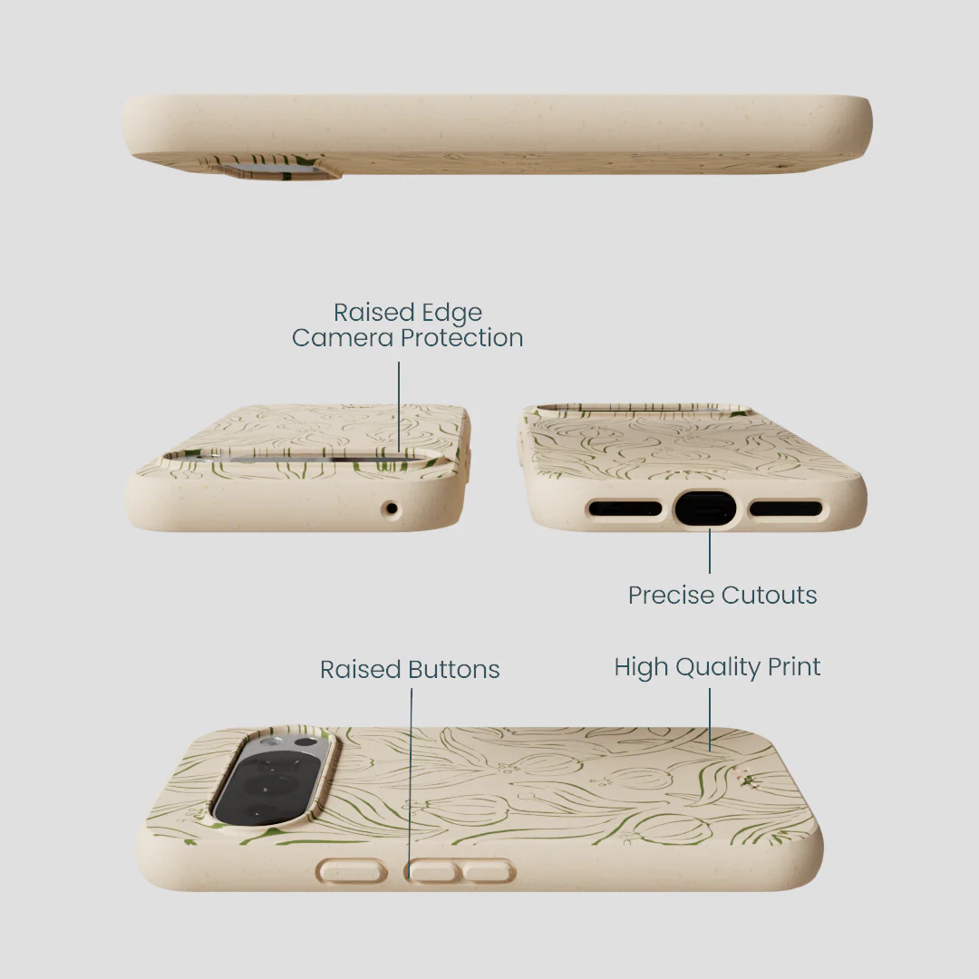 Seashell Floral Flow Google Pixel 10/10 Pro Case - Image 2