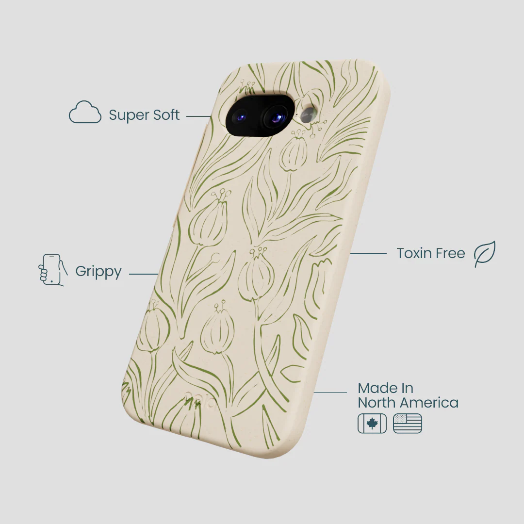 Seashell Floral Flow Google Pixel 9a Case - Image 3