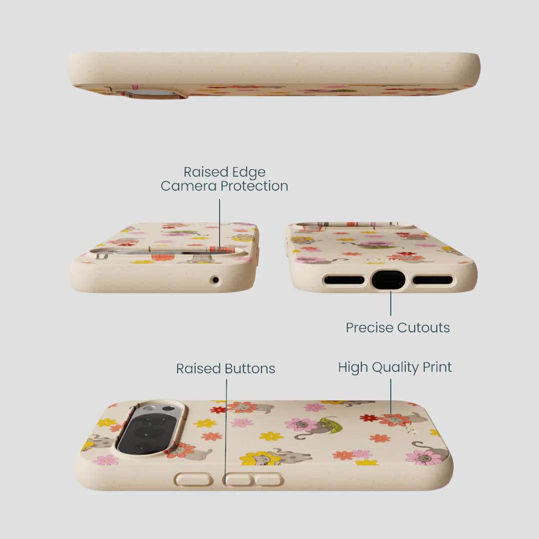 Seashell Flower Cats Google Pixel 10/10 Pro Case - Image 3