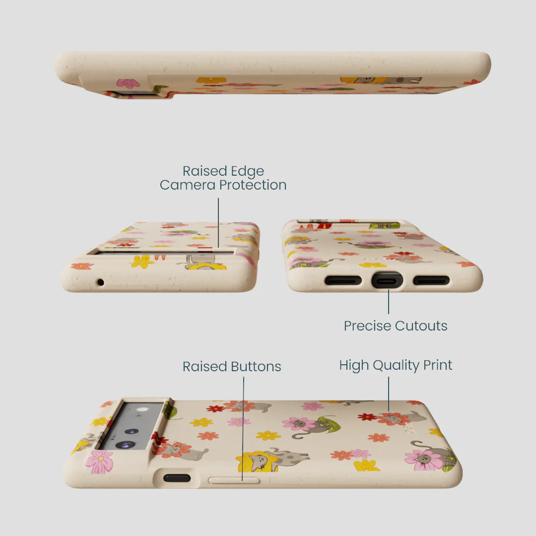 Seashell Flower Cats Google Pixel 6 Case - Image 2