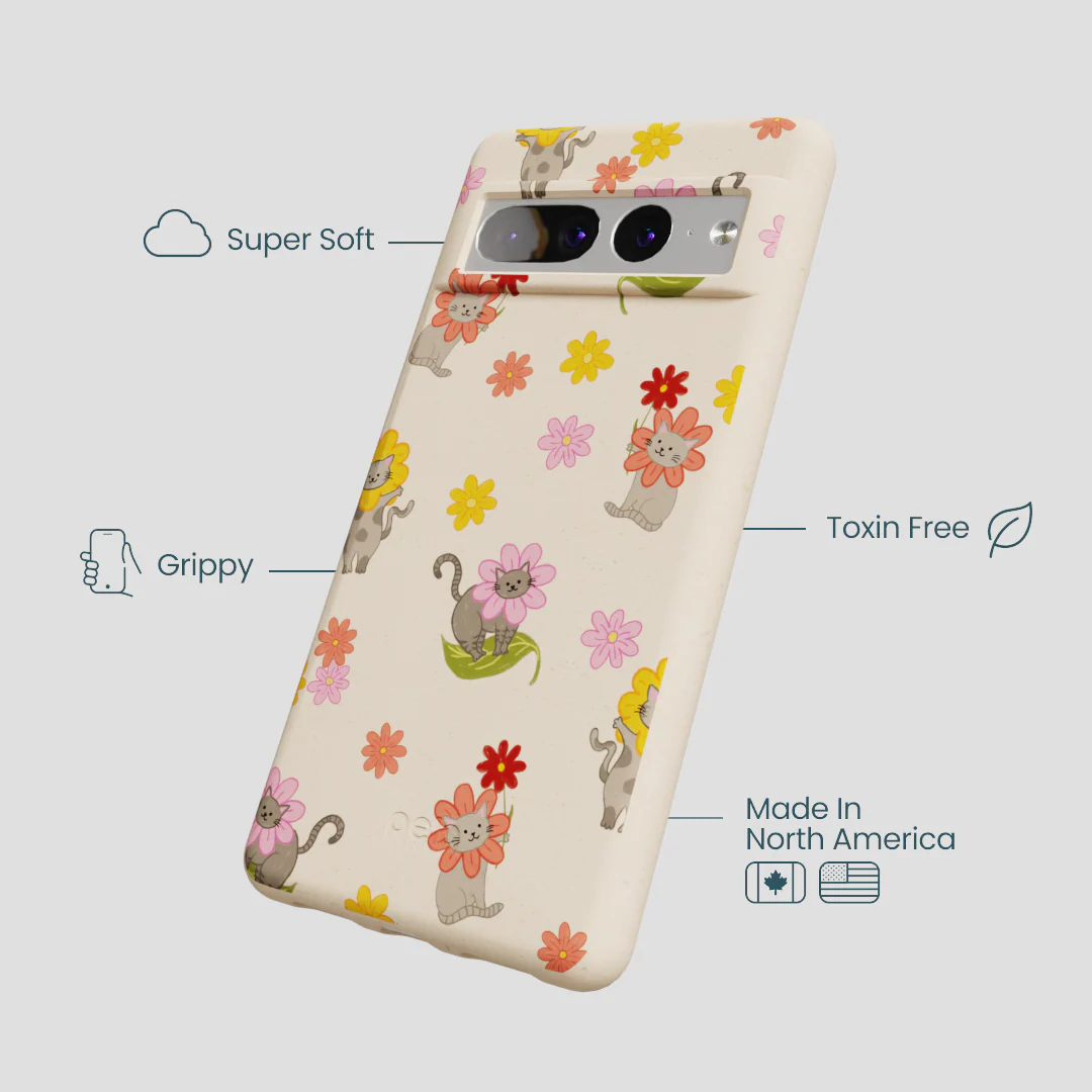 Seashell Flower Cats Google Pixel 7 Pro Case - Image 3