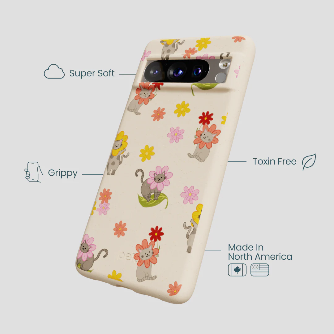 Seashell Flower Cats Google Pixel 8 Pro Case - Image 3