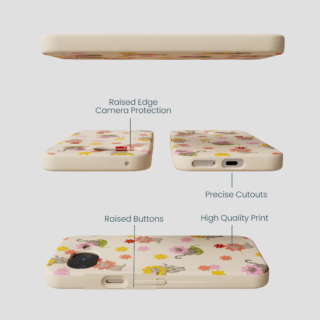 Seashell Flower Cats Google Pixel 9a Case - Image 2