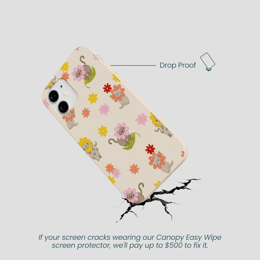 Seashell Flower Cats iPhone 12 Mini Case - Image 4