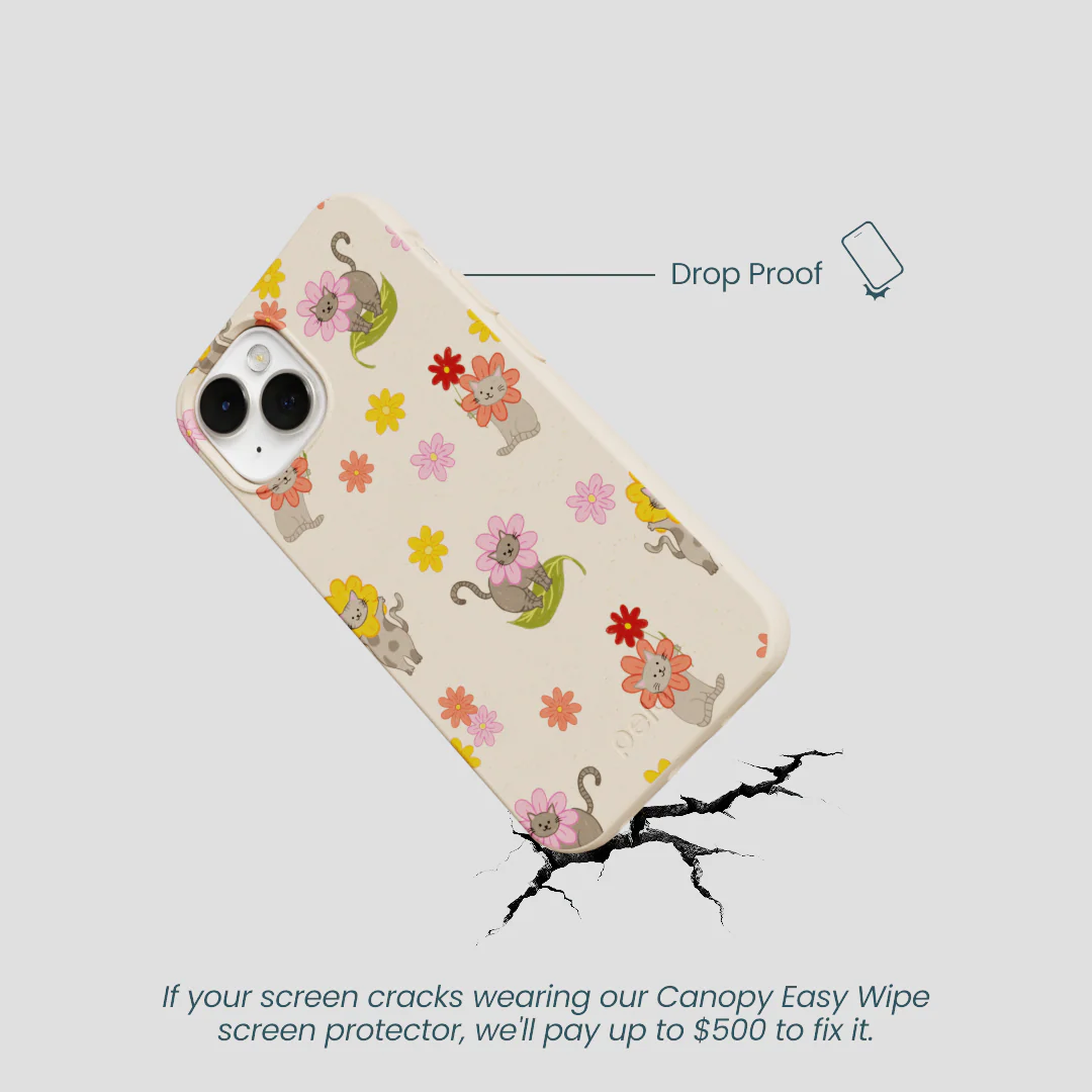 Seashell Flower Cats iPhone 13 Mini Case - Image 5