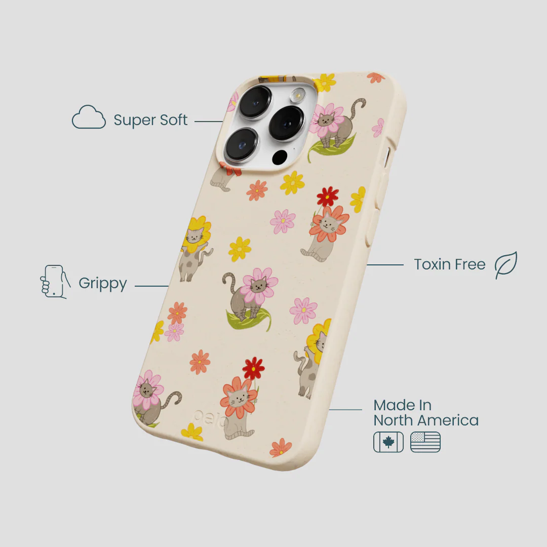 Seashell Flower Cats iPhone 13 Pro Case - Image 4