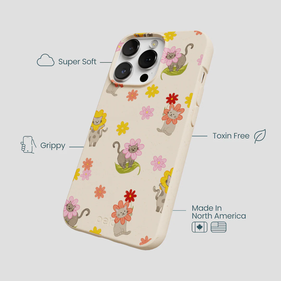 Seashell Flower Cats iPhone 13 Pro Max Case - Image 4