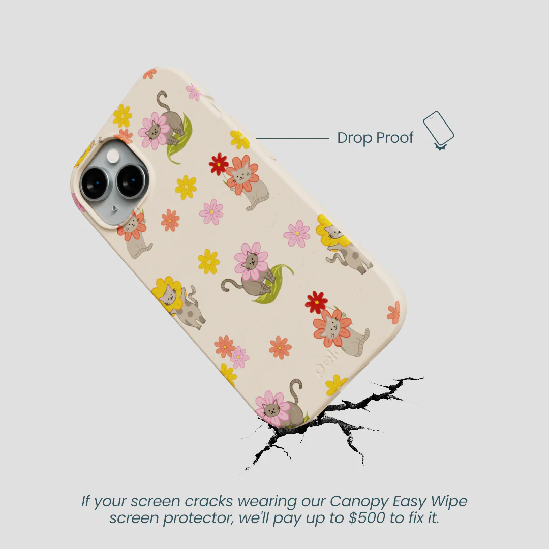 Seashell Flower Cats iPhone 14 Case - Image 5