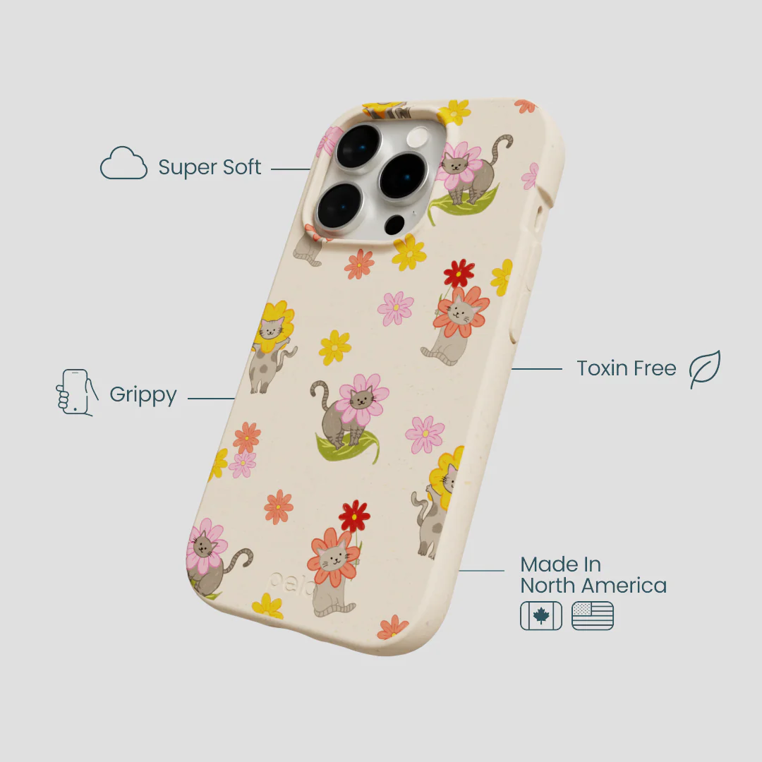 Seashell Flower Cats iPhone 15 Pro Case - Image 4