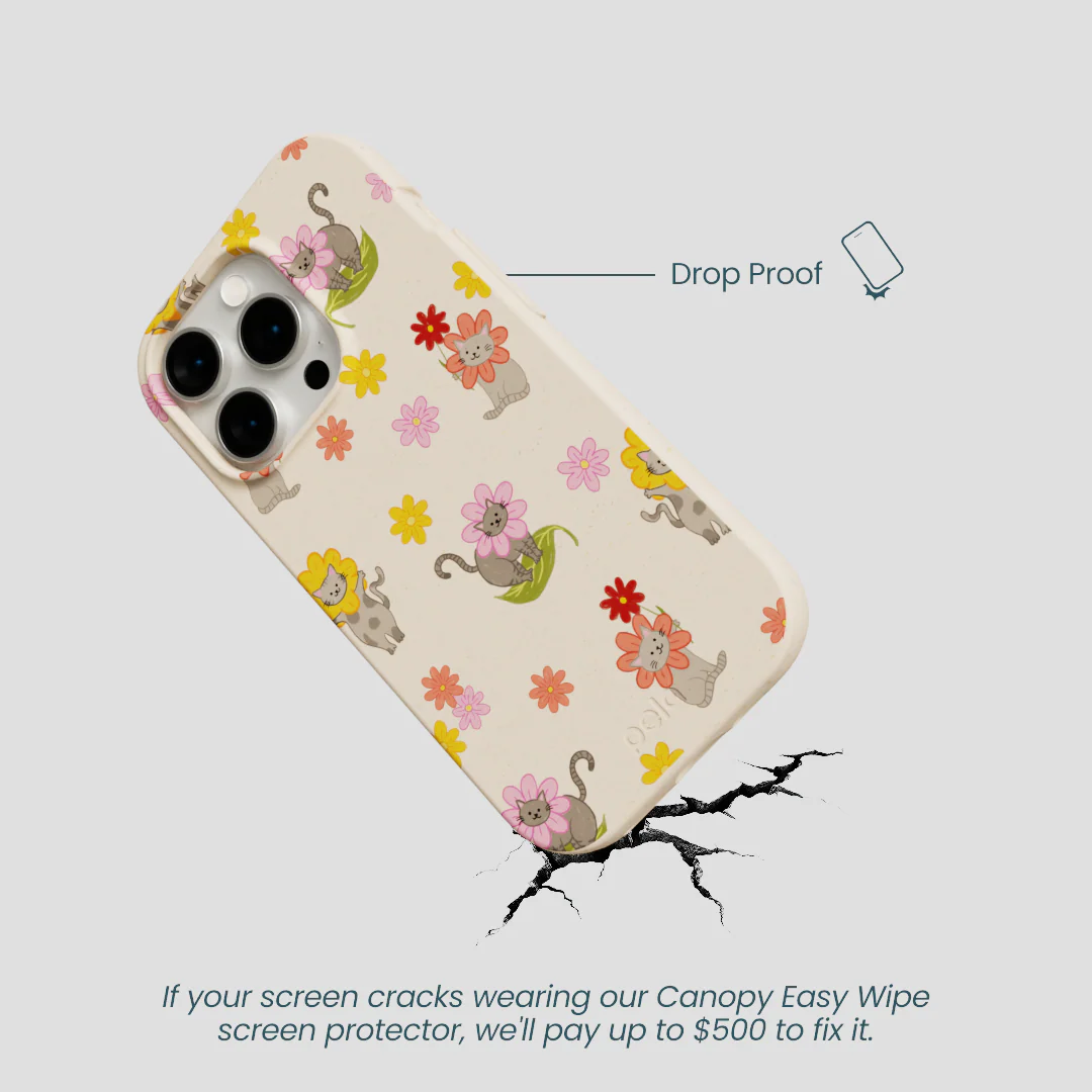 Seashell Flower Cats iPhone 15 Pro Case - Image 5