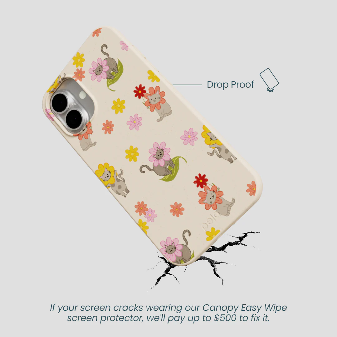 Seashell Flower Cats iPhone 16 Plus Case - Image 5
