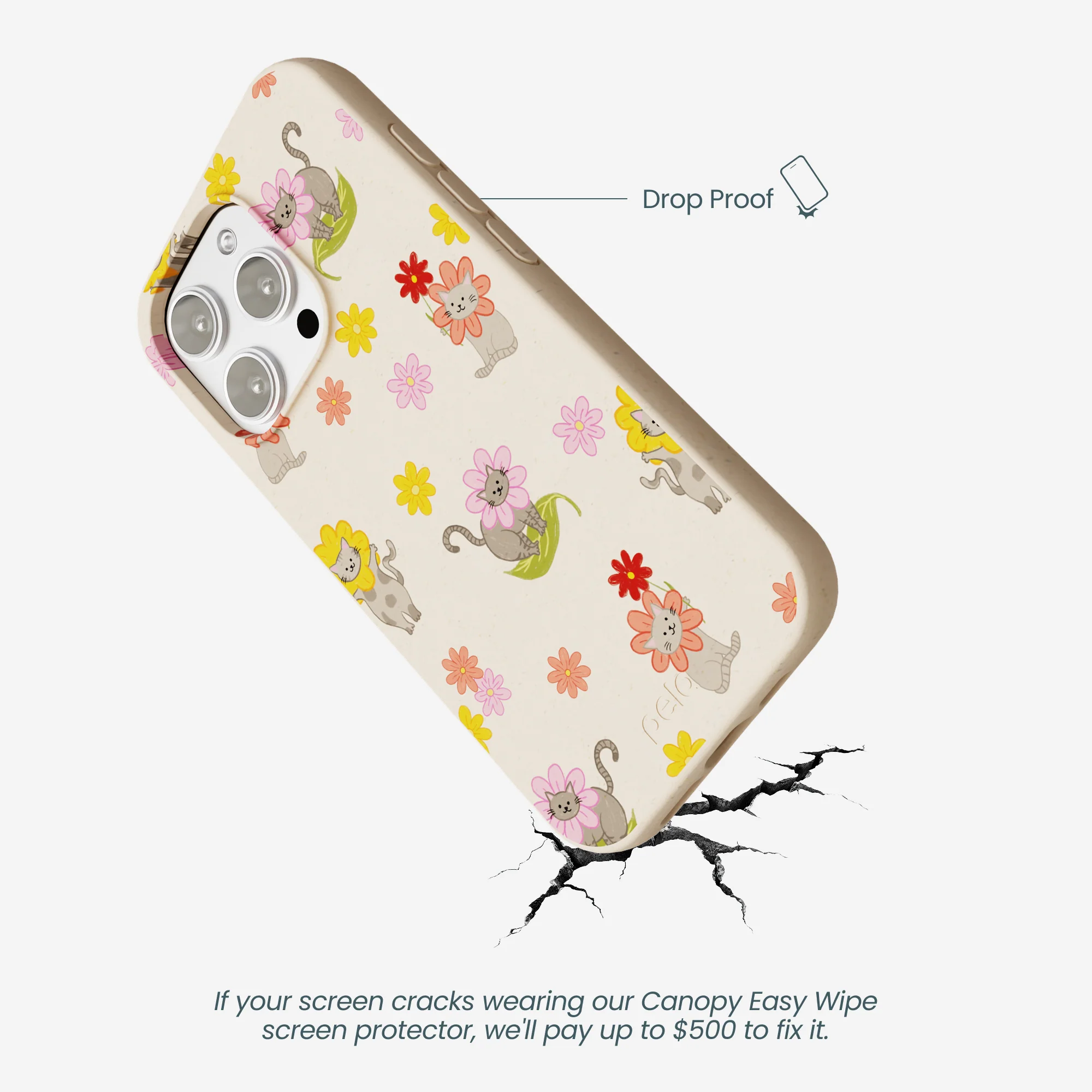 Seashell Flower Cats iPhone 16 Pro Max Case - Image 5