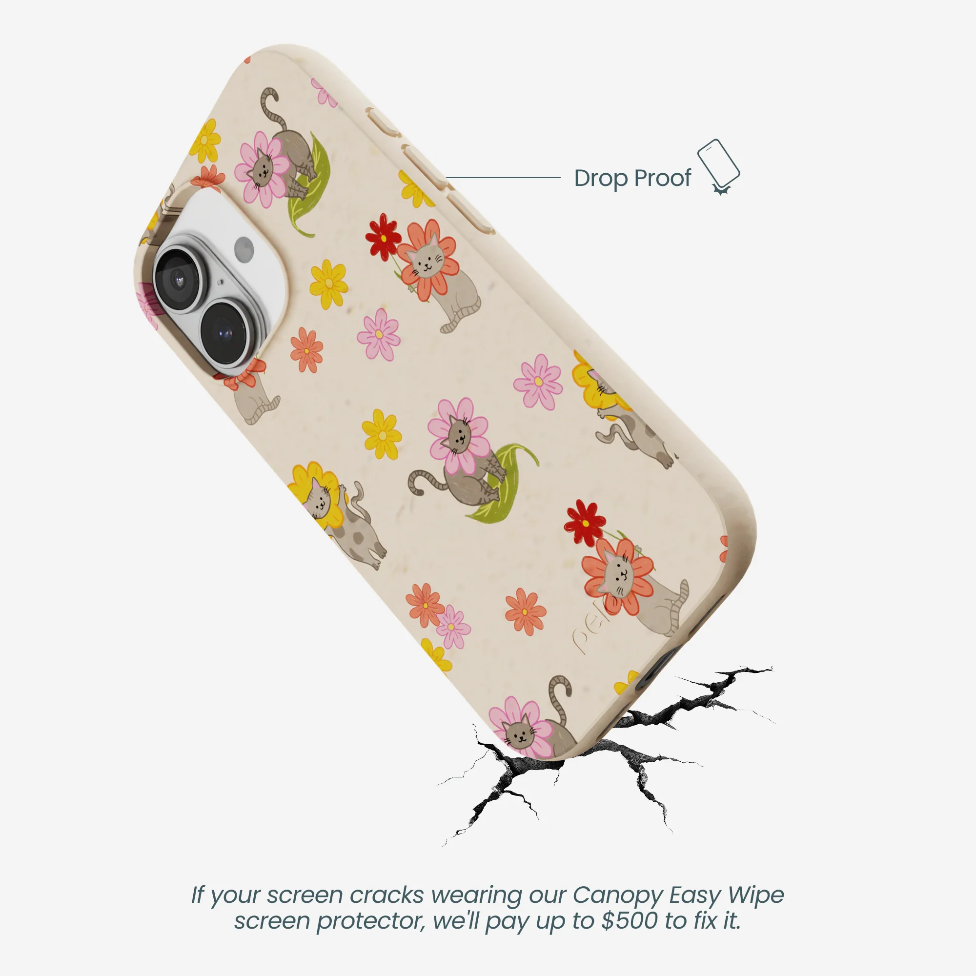 Seashell Flower Cats iPhone 17 Case - Image 5