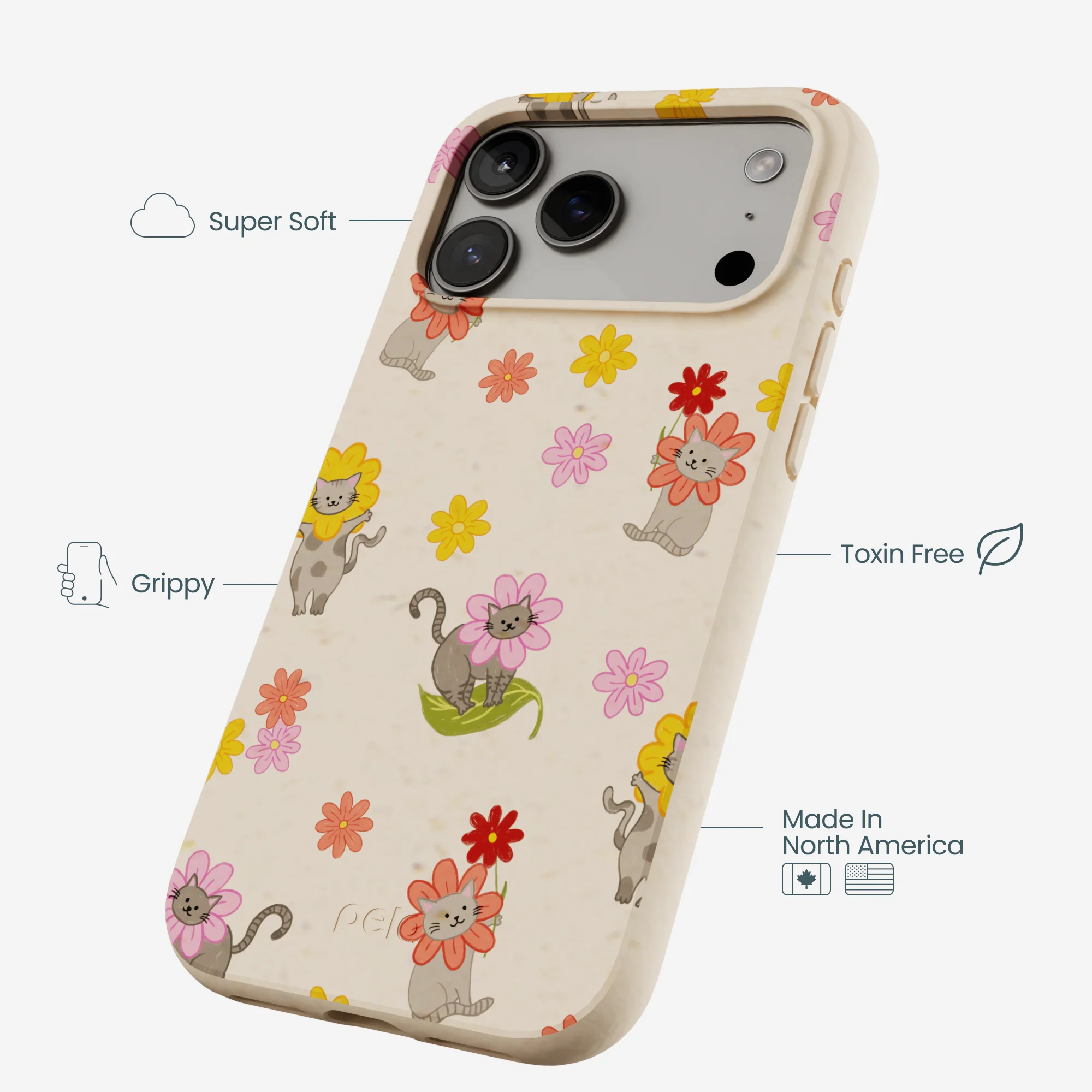 Seashell Flower Cats iPhone 17 Pro Max Case - Image 4