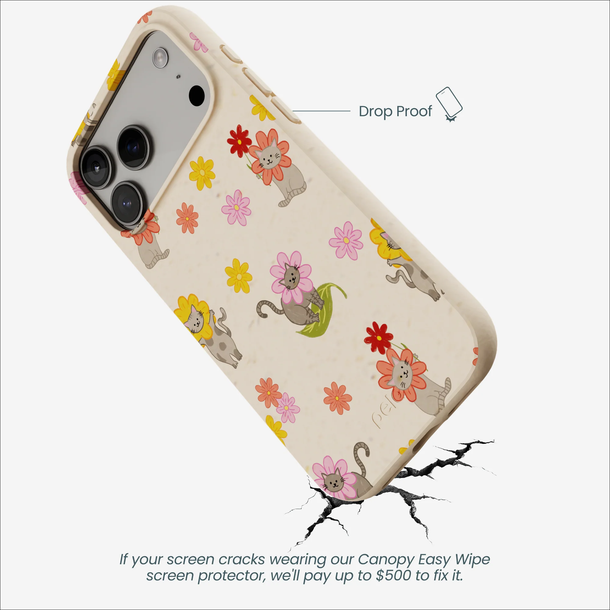 Seashell Flower Cats iPhone 17 Pro Max Case - Image 5