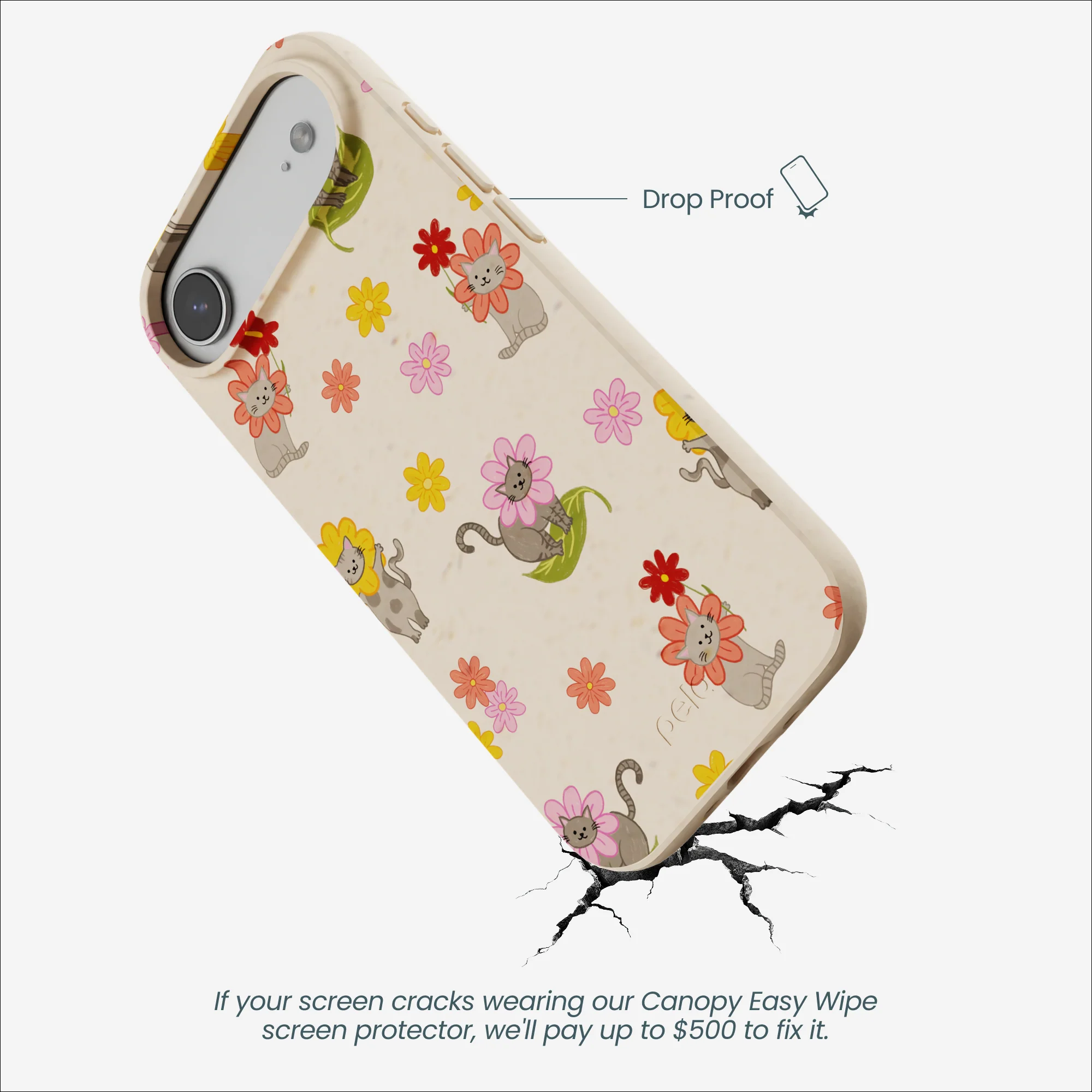 Seashell Flower Cats iPhone Air Case - Image 4