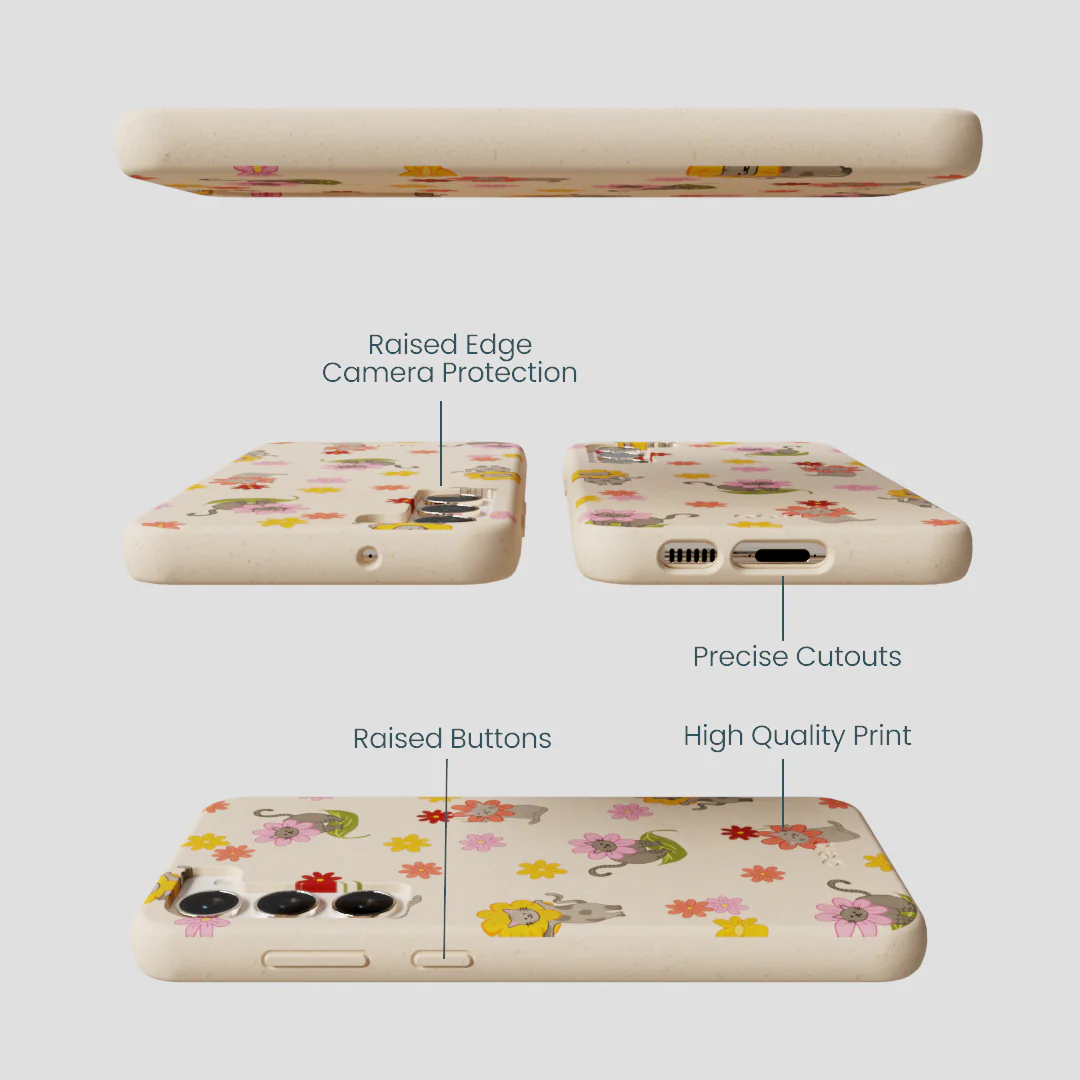 Seashell Flower Cats Samsung Galaxy S23+(Plus) Case - Image 2