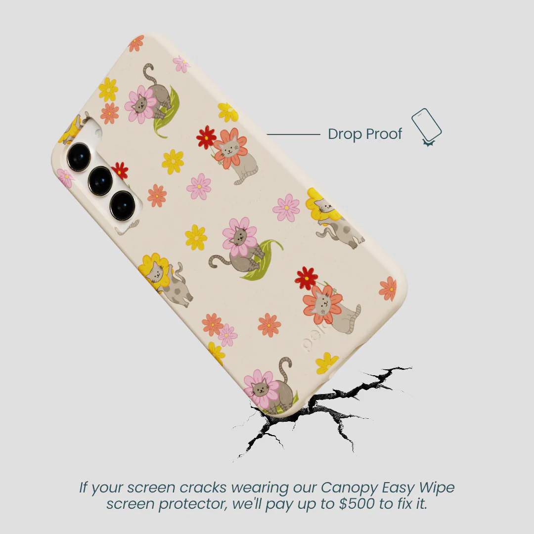Seashell Flower Cats Samsung Galaxy S23+(Plus) Case - Image 4