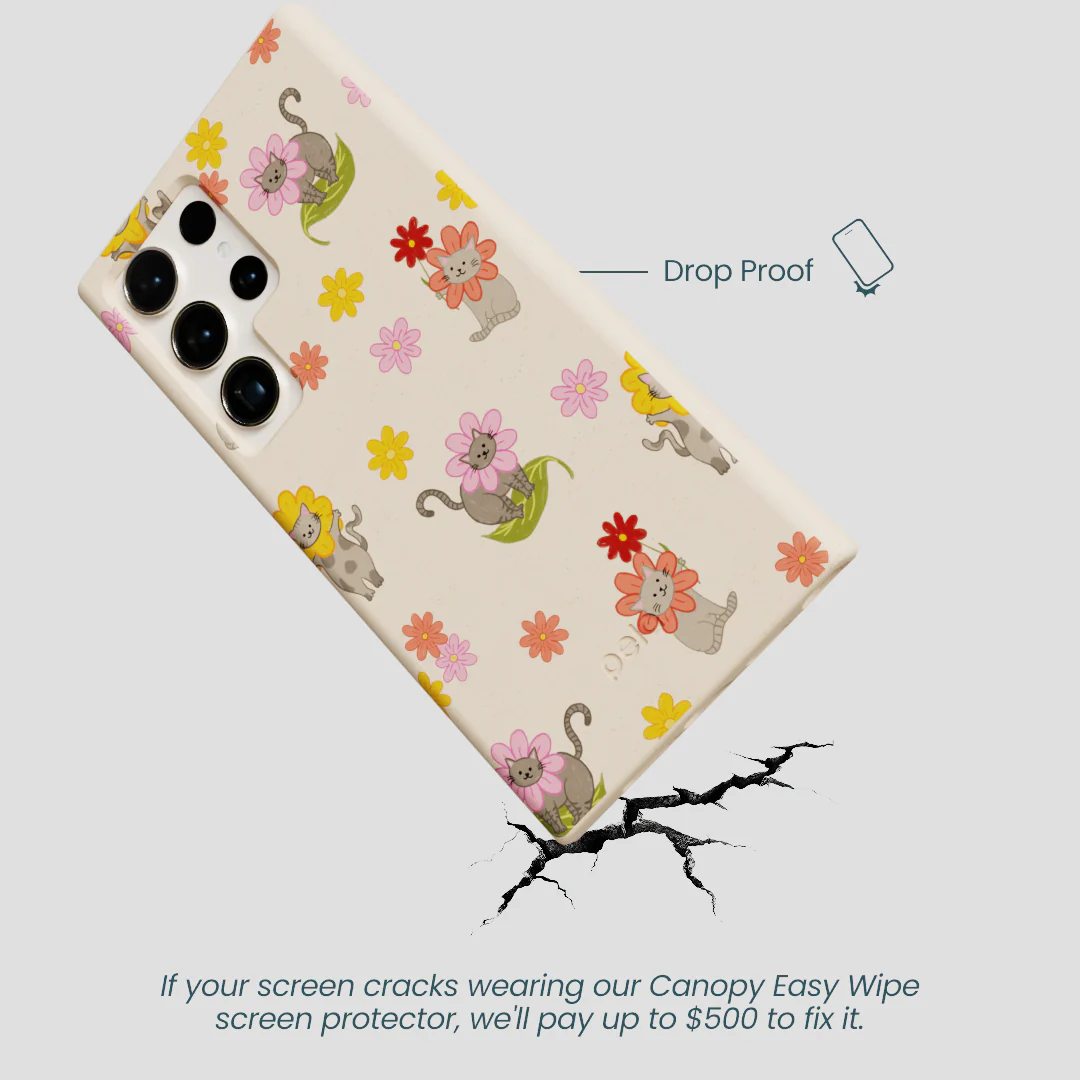 Seashell Flower Cats Samsung Galaxy S24 Ultra Case - Image 5