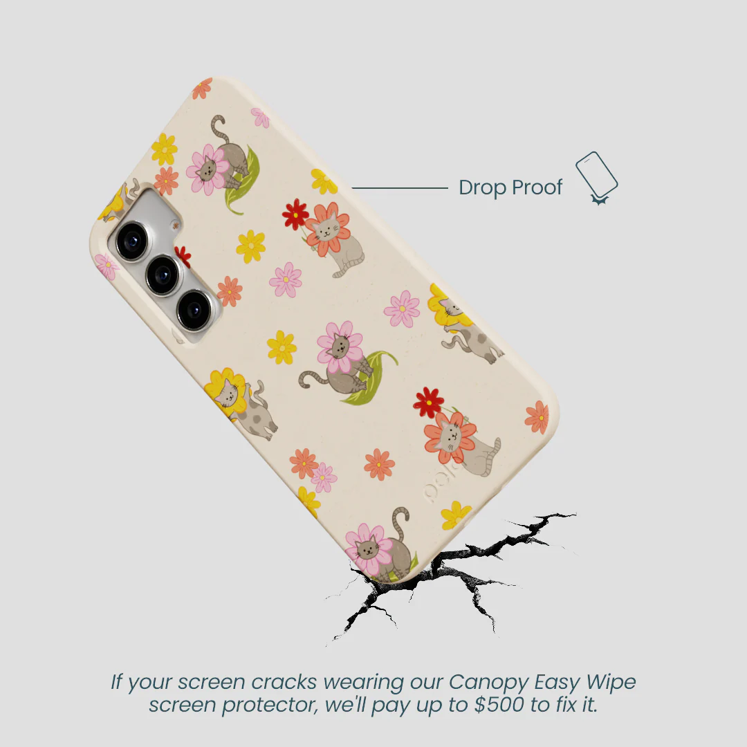 Seashell Flower Cats Samsung Galaxy S25 Case - Image 5