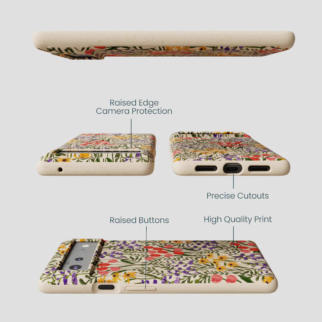 Seashell Flower Field Google Pixel 6 Case - Image 3