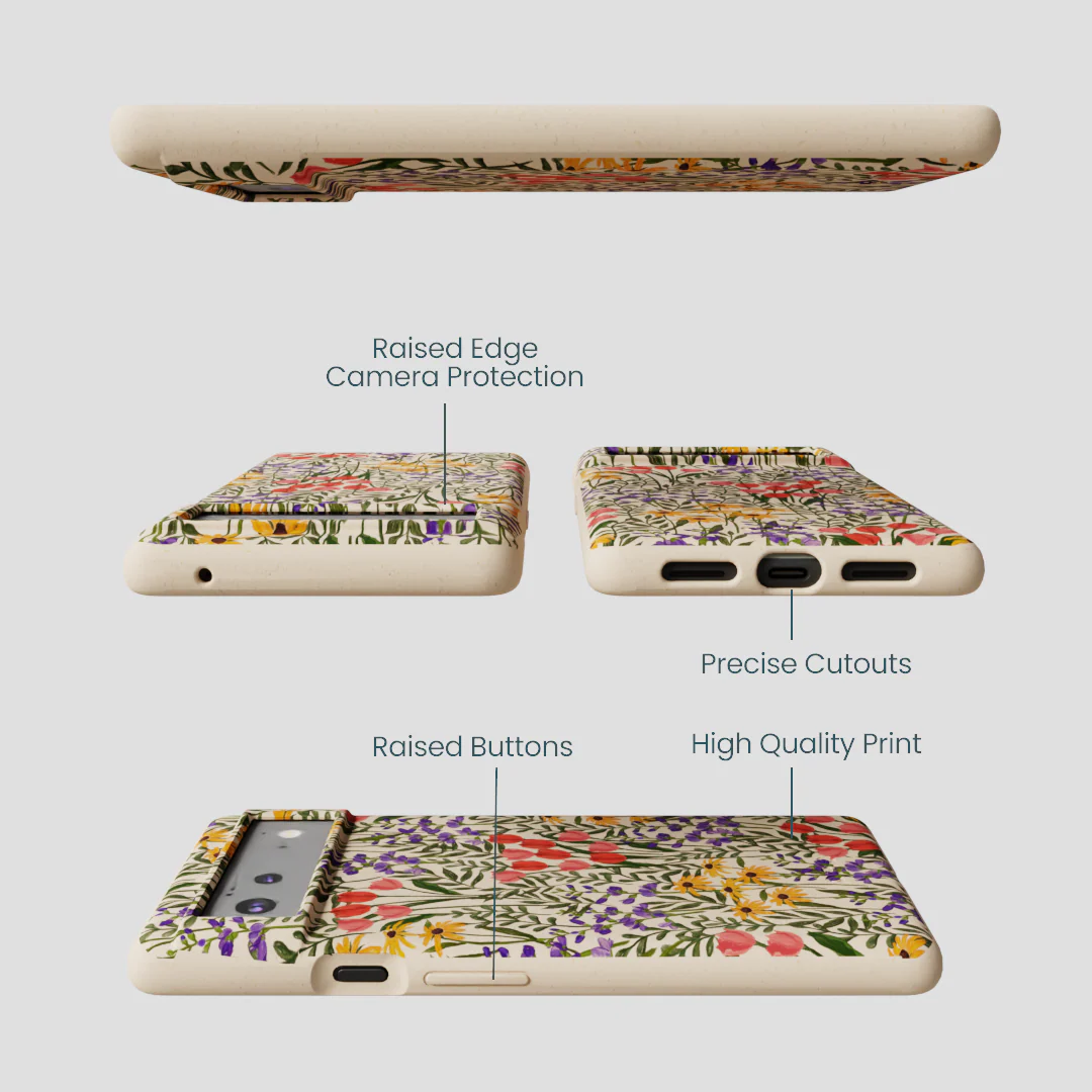 Seashell Flower Field Google Pixel 6a Case - Image 3