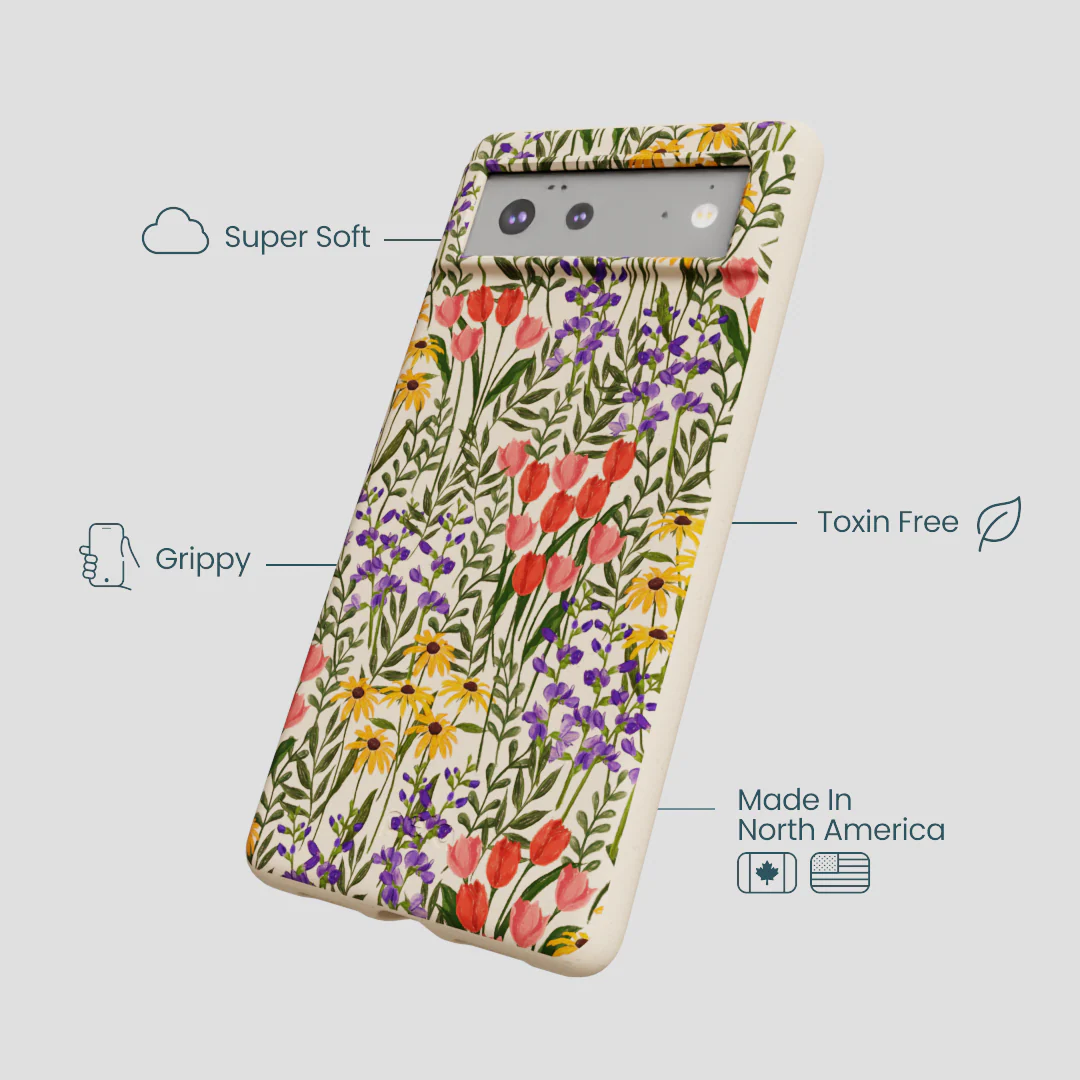 Seashell Flower Field Google Pixel 6a Case - Image 4