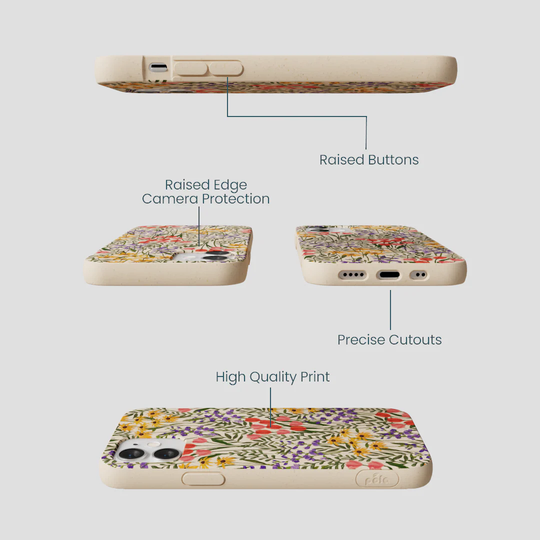 Seashell Flower Field iPhone 12 Mini Case - Image 3