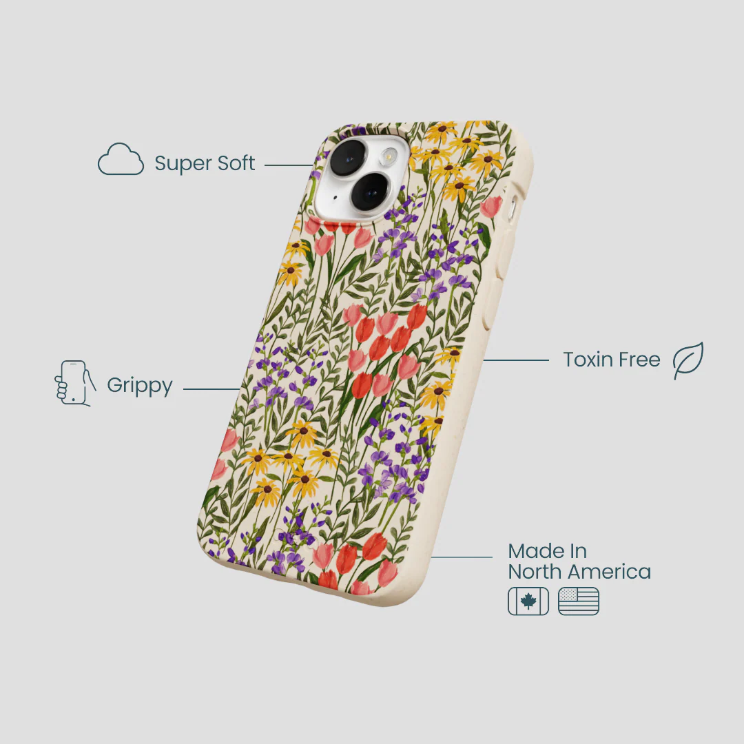 Seashell Flower Field iPhone 13 Mini Case - Image 4