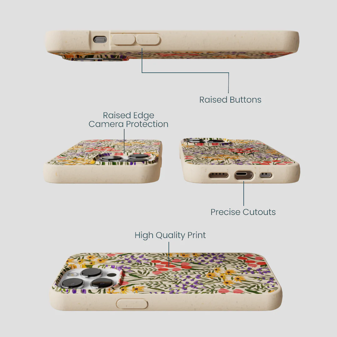 Seashell Flower Field iPhone 13 Pro Case - Image 3