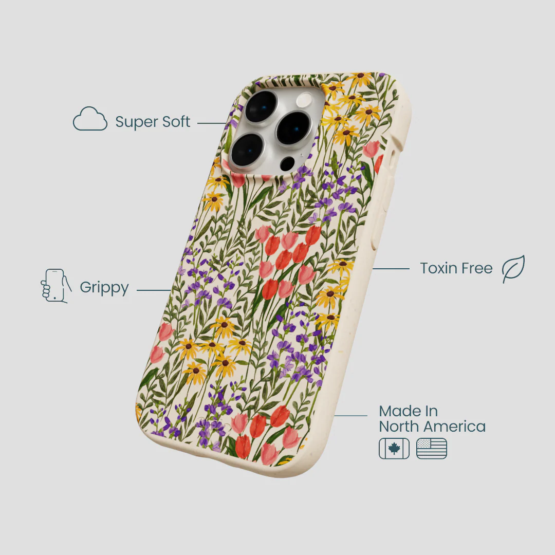 Seashell Flower Field iPhone 14 Pro Case - Image 4