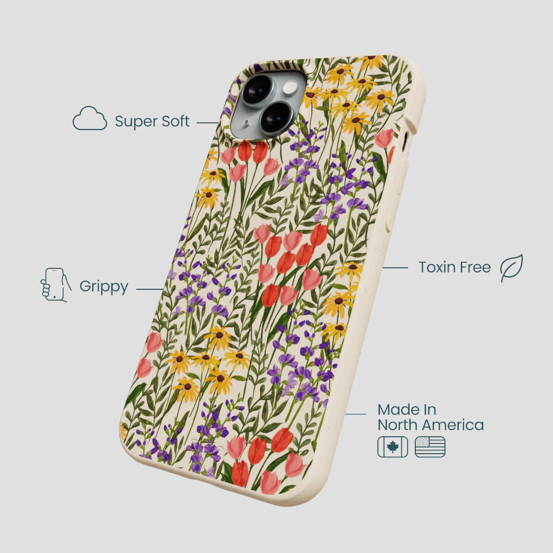 Seashell Flower Field iPhone 15 Plus Case - Image 4