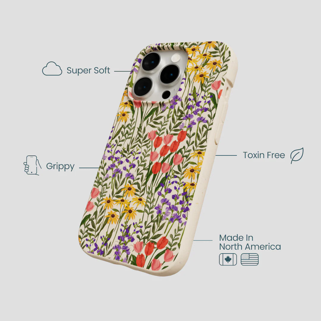 Seashell Flower Field iPhone 15 Pro Case - Image 4