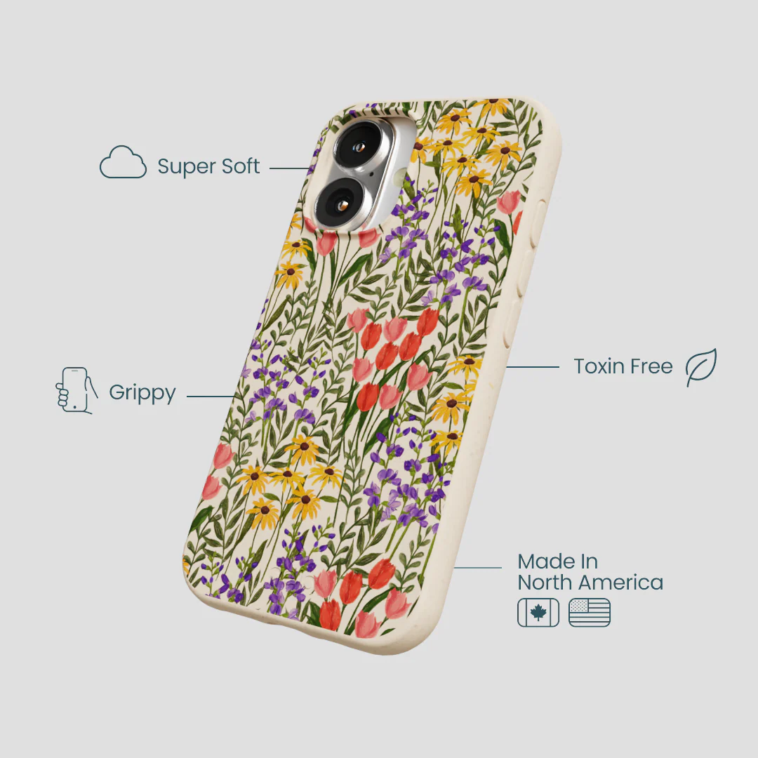 Seashell Flower Field iPhone 16 Case - Image 4