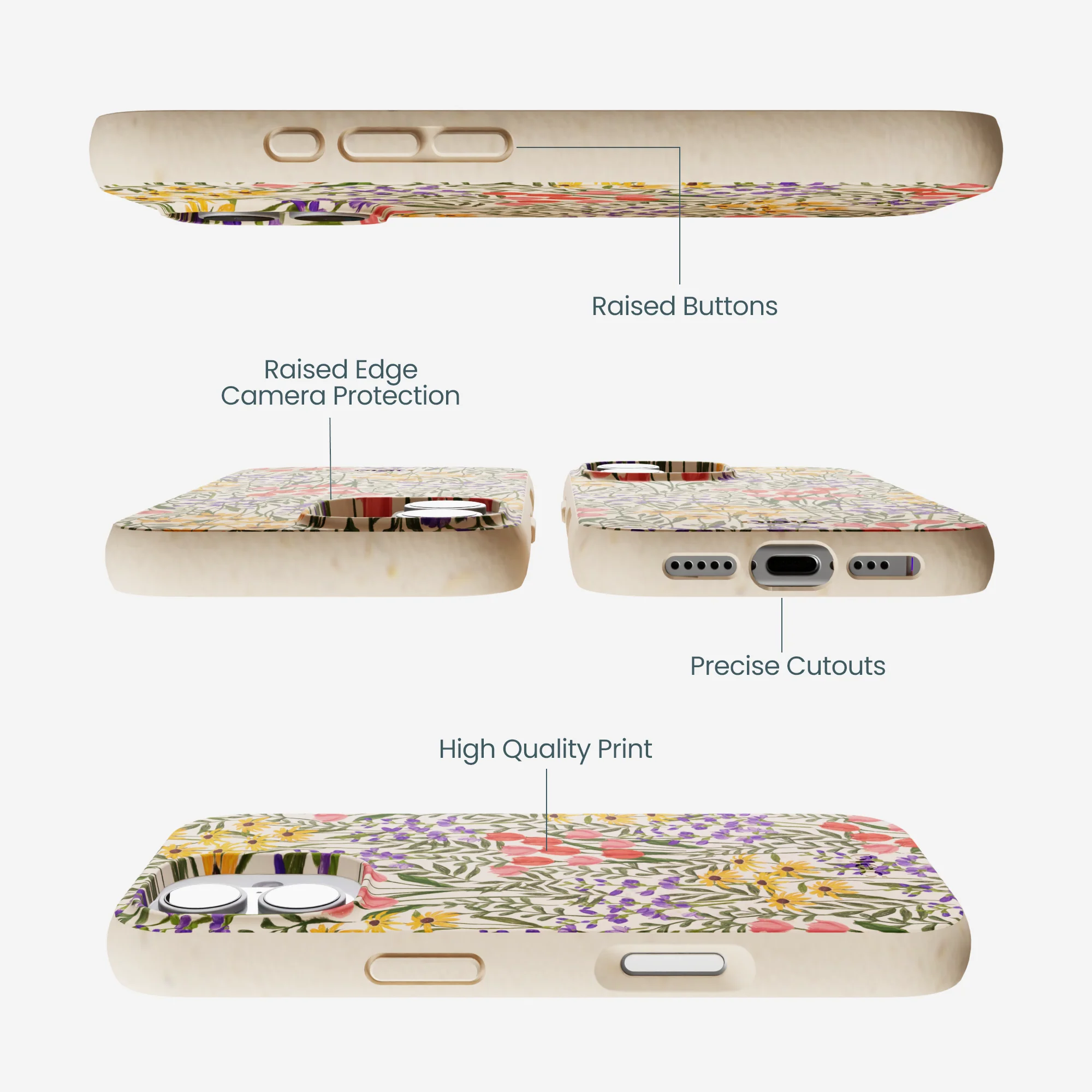Seashell Flower Field iPhone 17 Case - Image 3