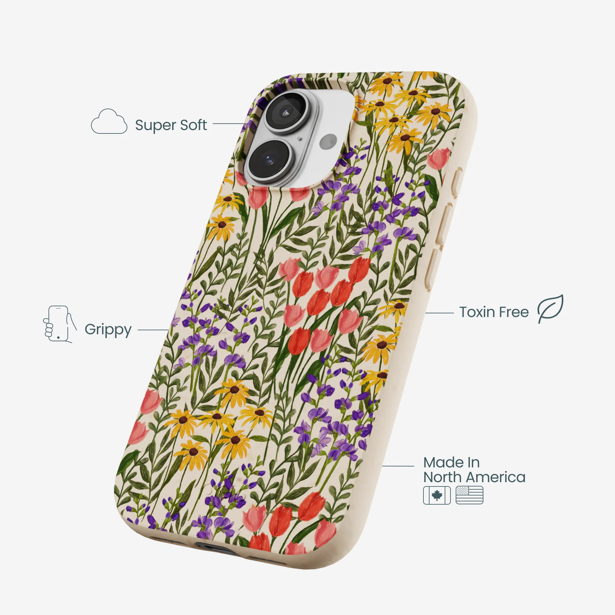 Seashell Flower Field iPhone 17 Case - Image 4