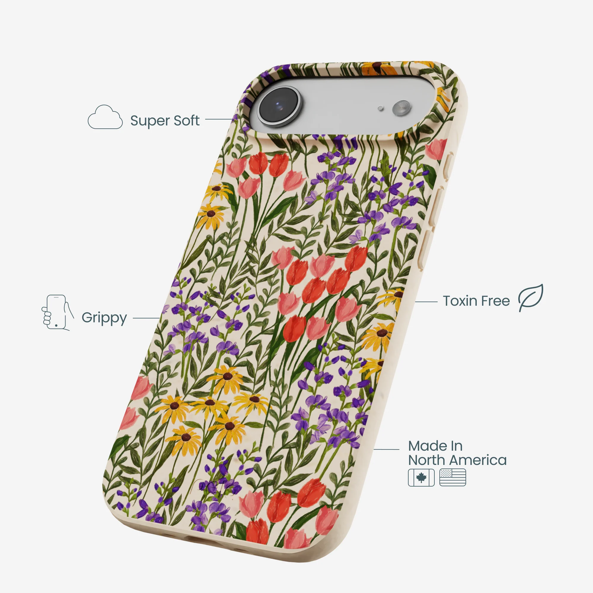 Seashell Flower Field iPhone Air Case - Image 4
