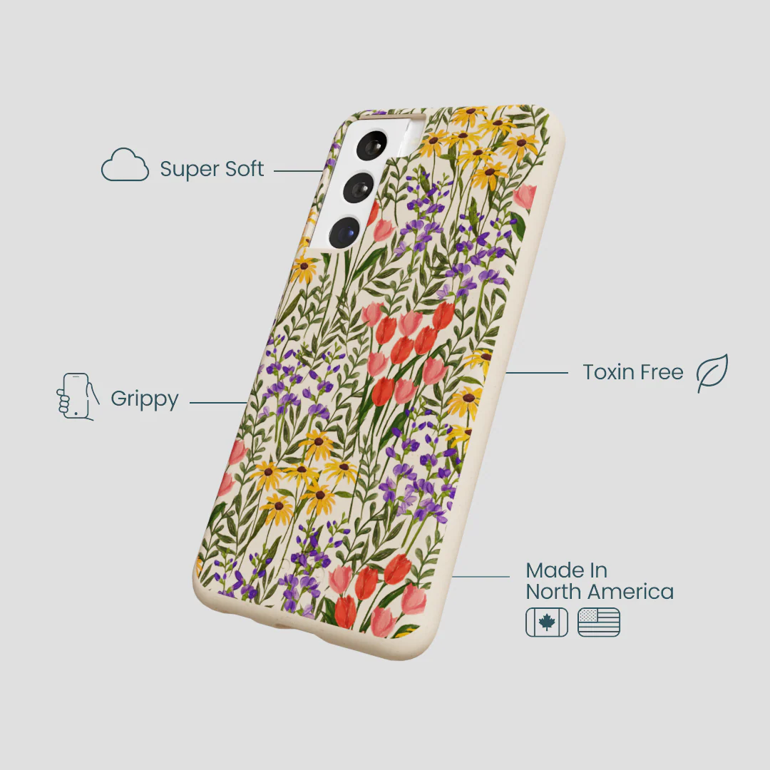 Seashell Flower Field Samsung Galaxy S22 Case - Image 4