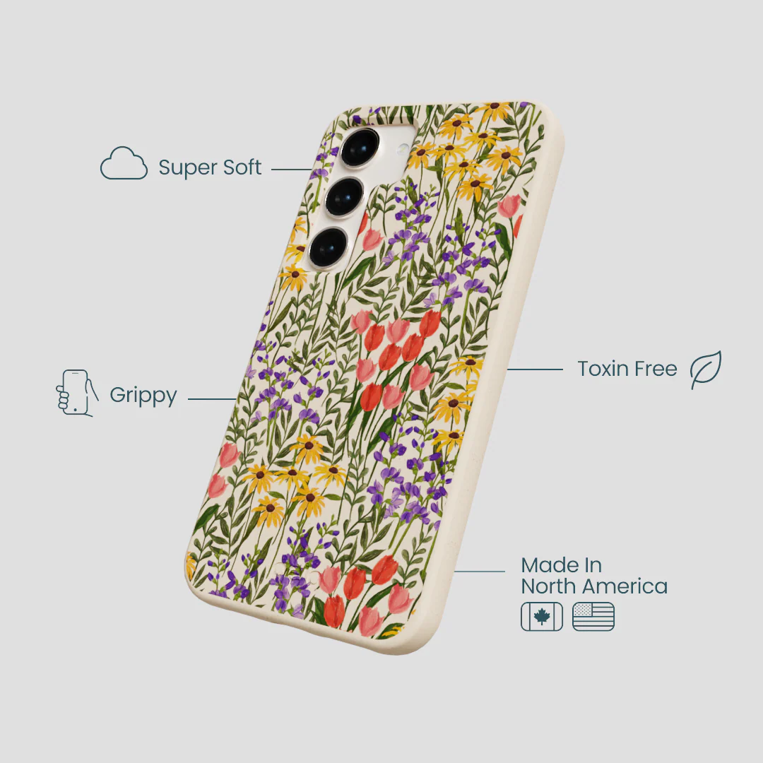 Seashell Flower Field Samsung Galaxy S23 Case - Image 4