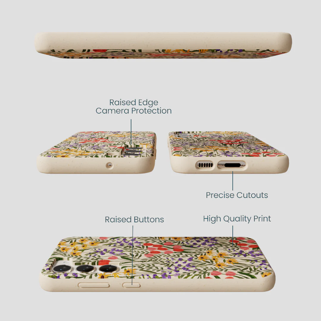 Seashell Flower Field Samsung Galaxy S23+(Plus) Case - Image 3