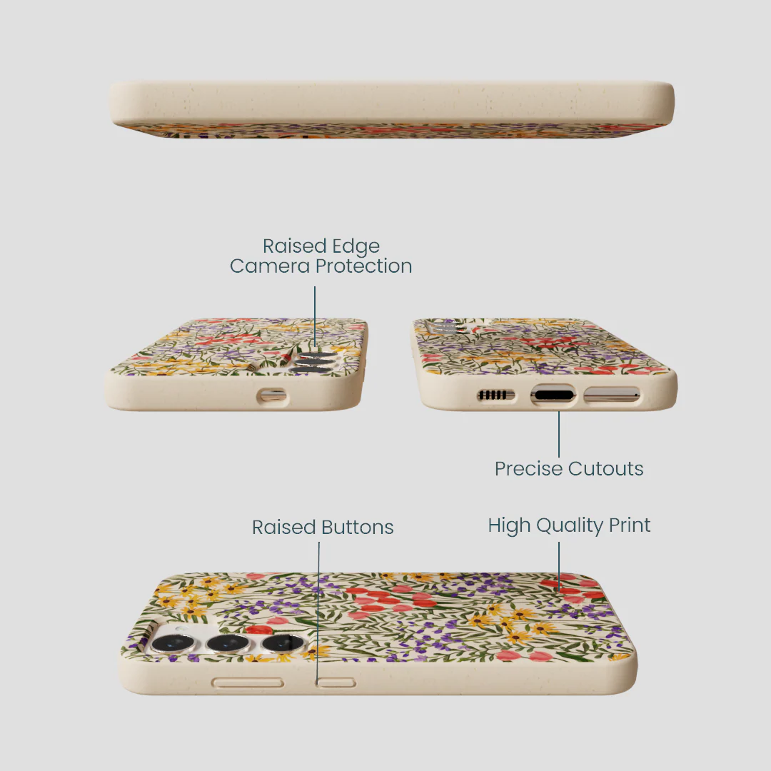 Seashell Flower Field Samsung Galaxy S24 Case - Image 3