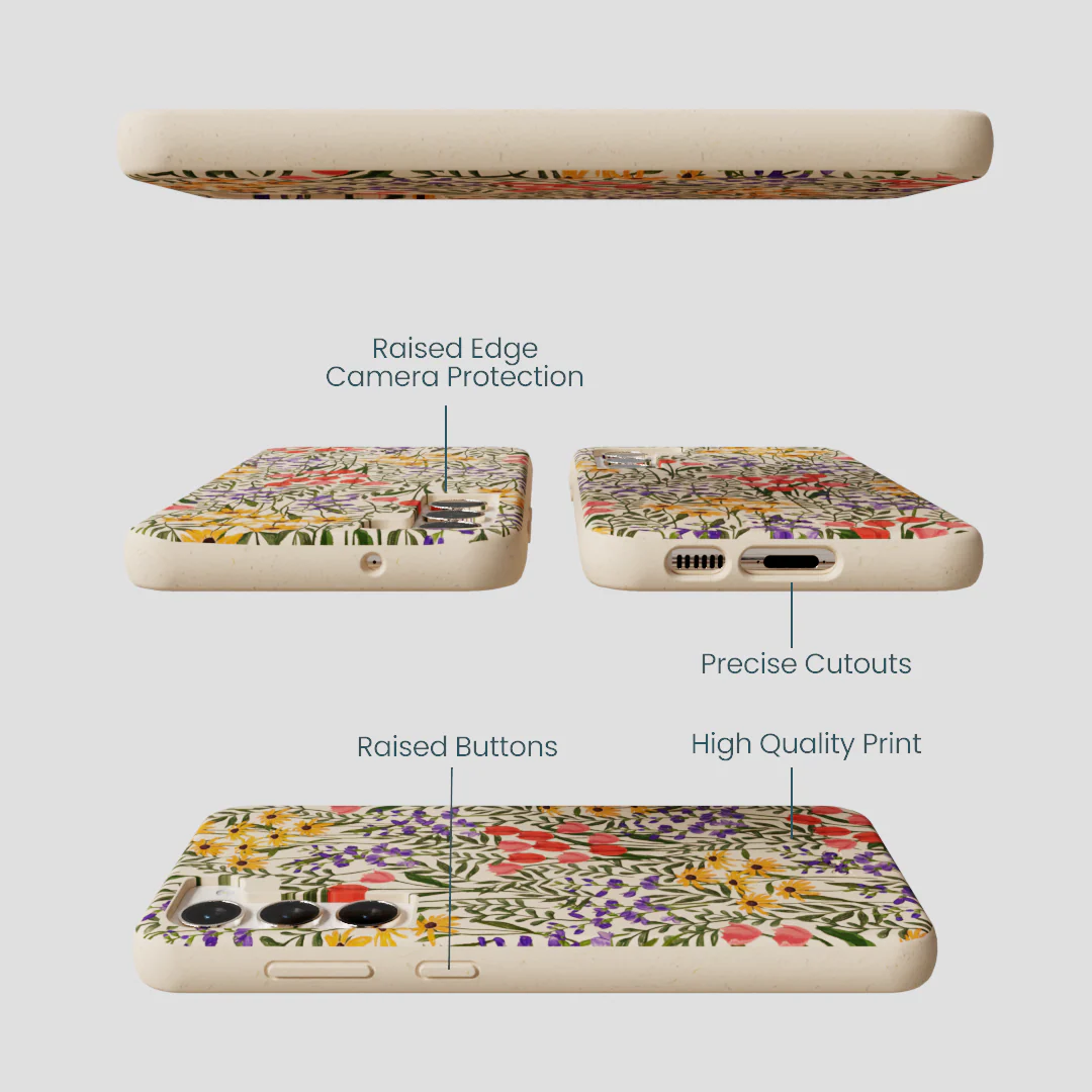Seashell Flower Field Samsung Galaxy S24+(Plus) Case - Image 3